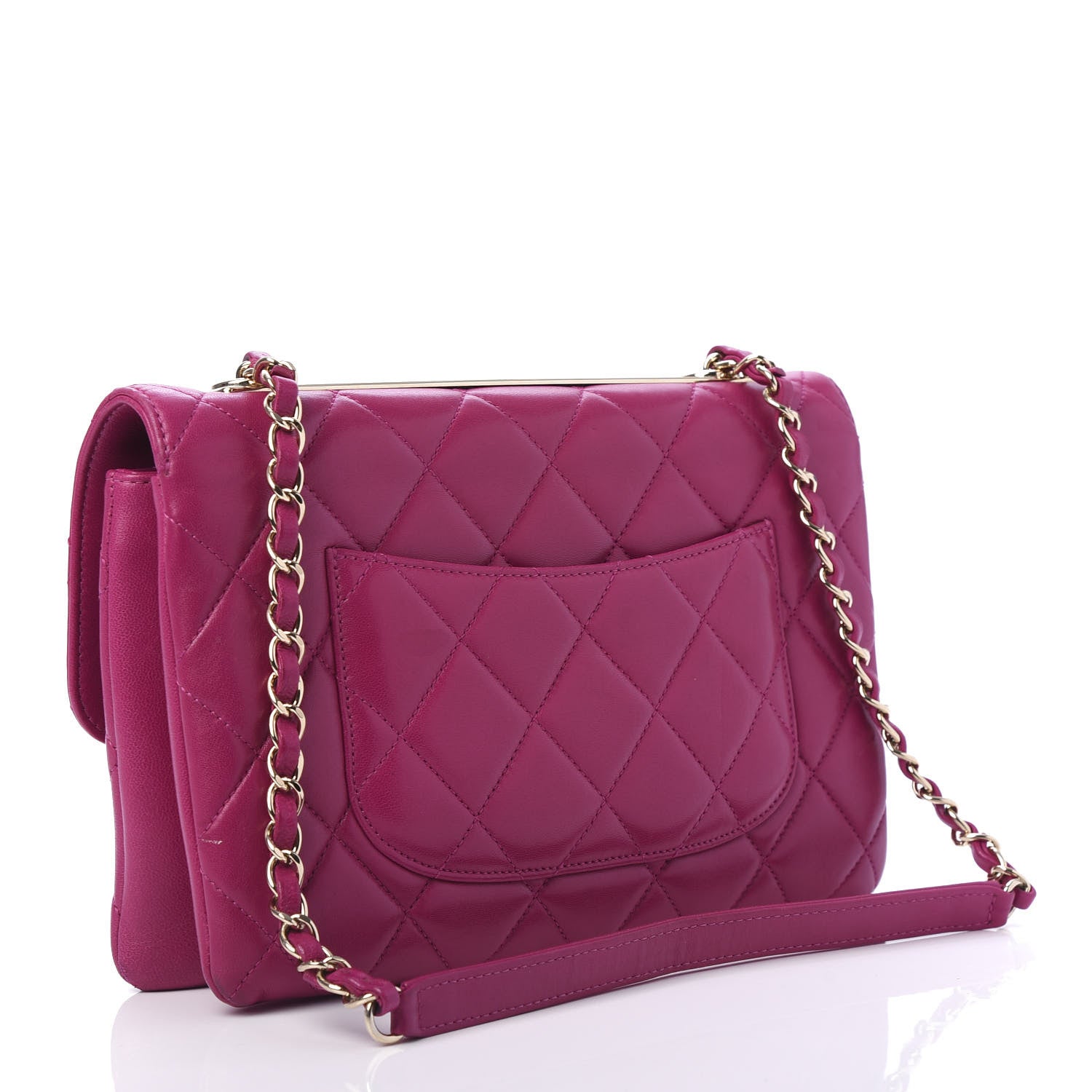 Chanel Lambskin Quilted Medium Trendy CC Flap Dark Pink 3 of 11