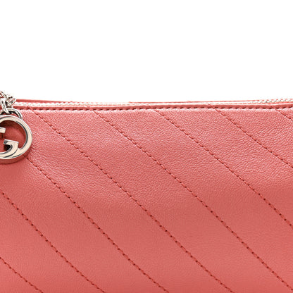 Gucci Sakai Be Green Calfskin Diagonal Stitched Mini Blondie Barrel Shoulder Bag Pink 7 of 10