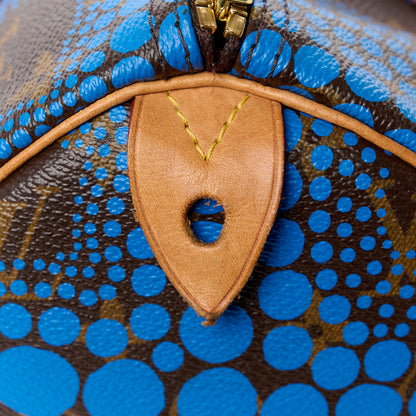 Louis Vuitton Monogram Kusama Town Speedy 30 Blue 14 of 14