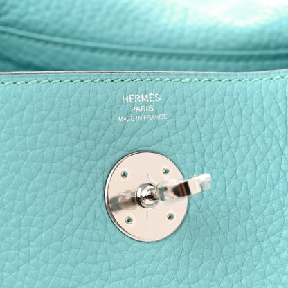 Hermes Taurillon Clemence Lindy 26 Bleu Atoll 6 of 10