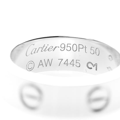 Cartier Platinum 5.5mm LOVE Ring 50 5.25 3 of 4