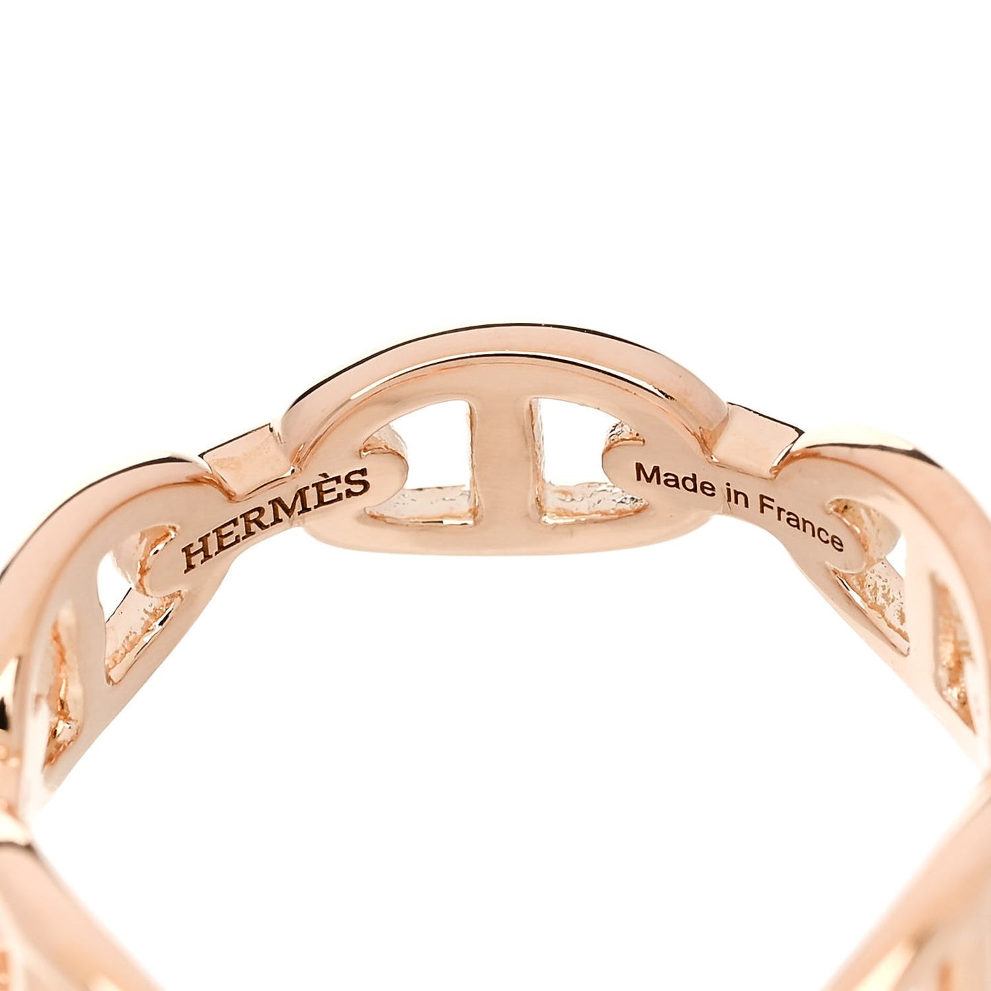 18K Rose Gold PM Chaine d'Ancre Enchainee Ring 55 7.25