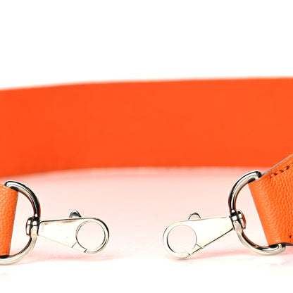 Hermes Toile Clemence Shoulder Strap Orange 3 of 4