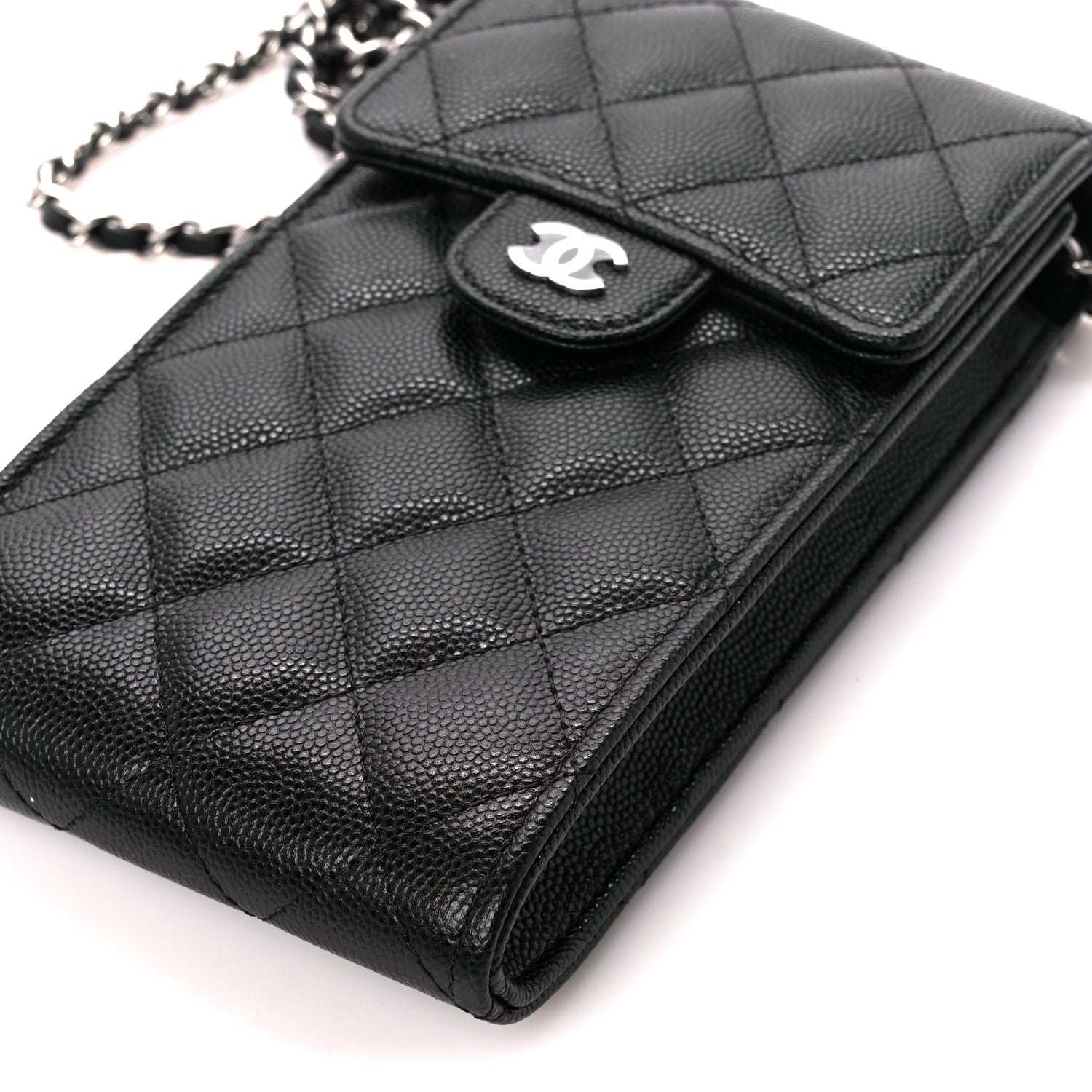 Chanel Caviar Quilted Classic Phone Holder Black 11 of 12