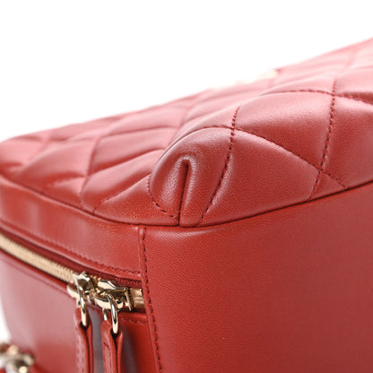 Chanel Lambskin Quilted Medium Trendy CC Bowling Bag Red 10 of 14