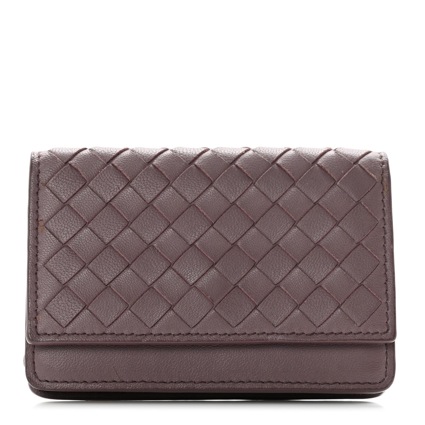Nappa Intrecciato Card Holder Lilac