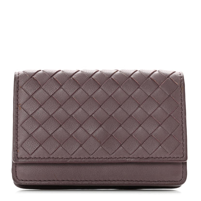 Bottega Veneta Nappa Intrecciato Card Holder Lilac 1 of 8