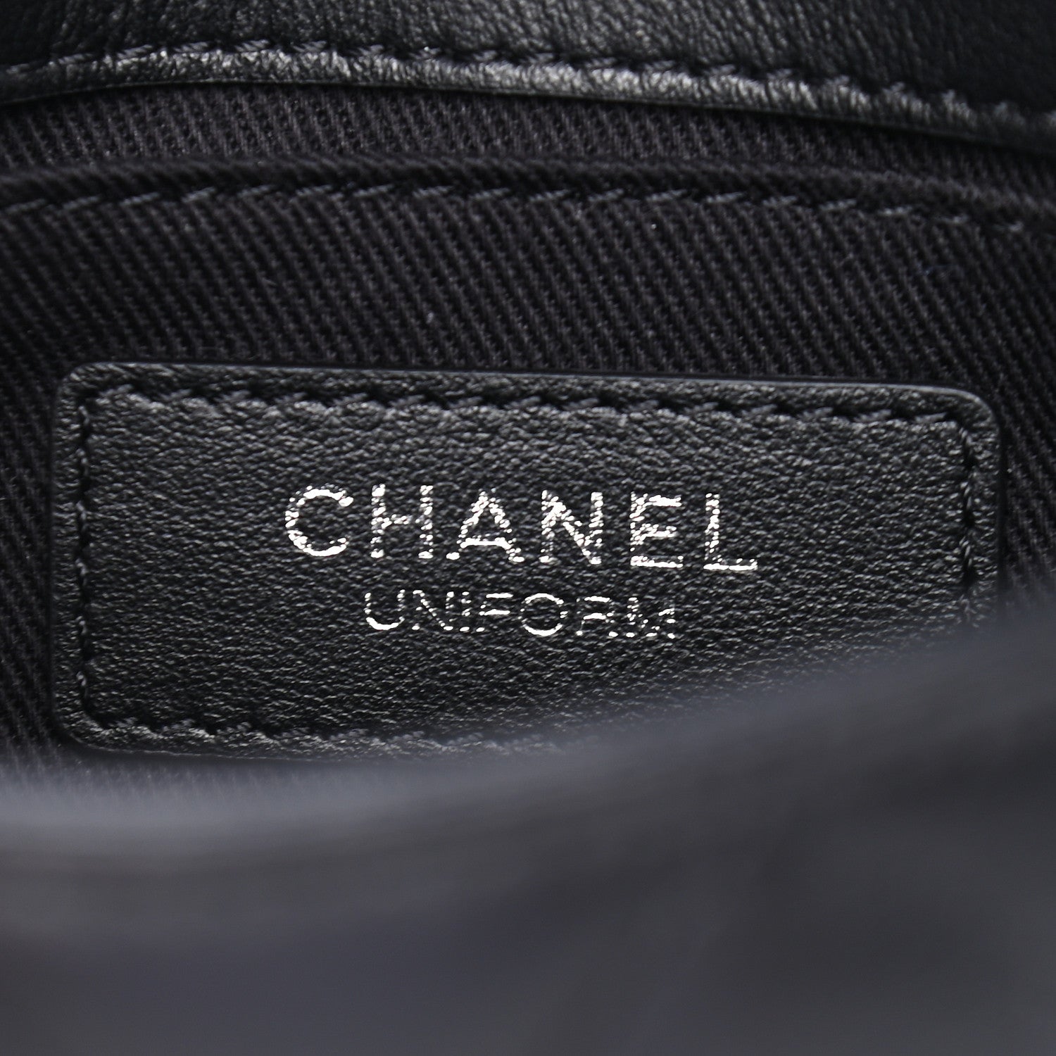 Chanel Calfskin Quilted CC Uniform Flap Belt Bag Black 6 of 9