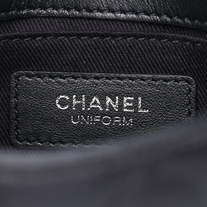 Chanel Calfskin Quilted CC Uniform Flap Belt Bag Black 6 of 9