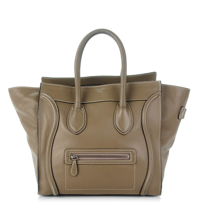 Celine Drummed Calfskin Mini Luggage Souris 1 of 9