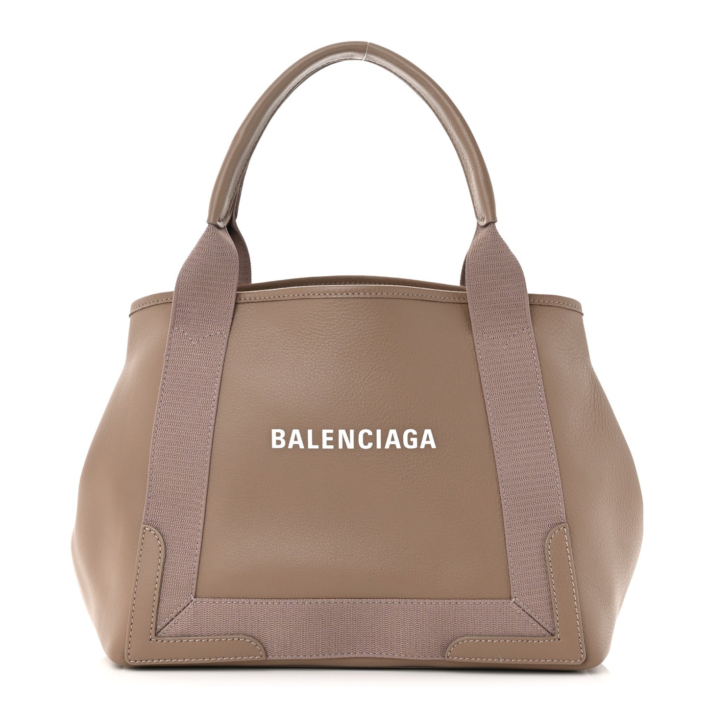 Calfskin S Navy Cabas Mink Grey