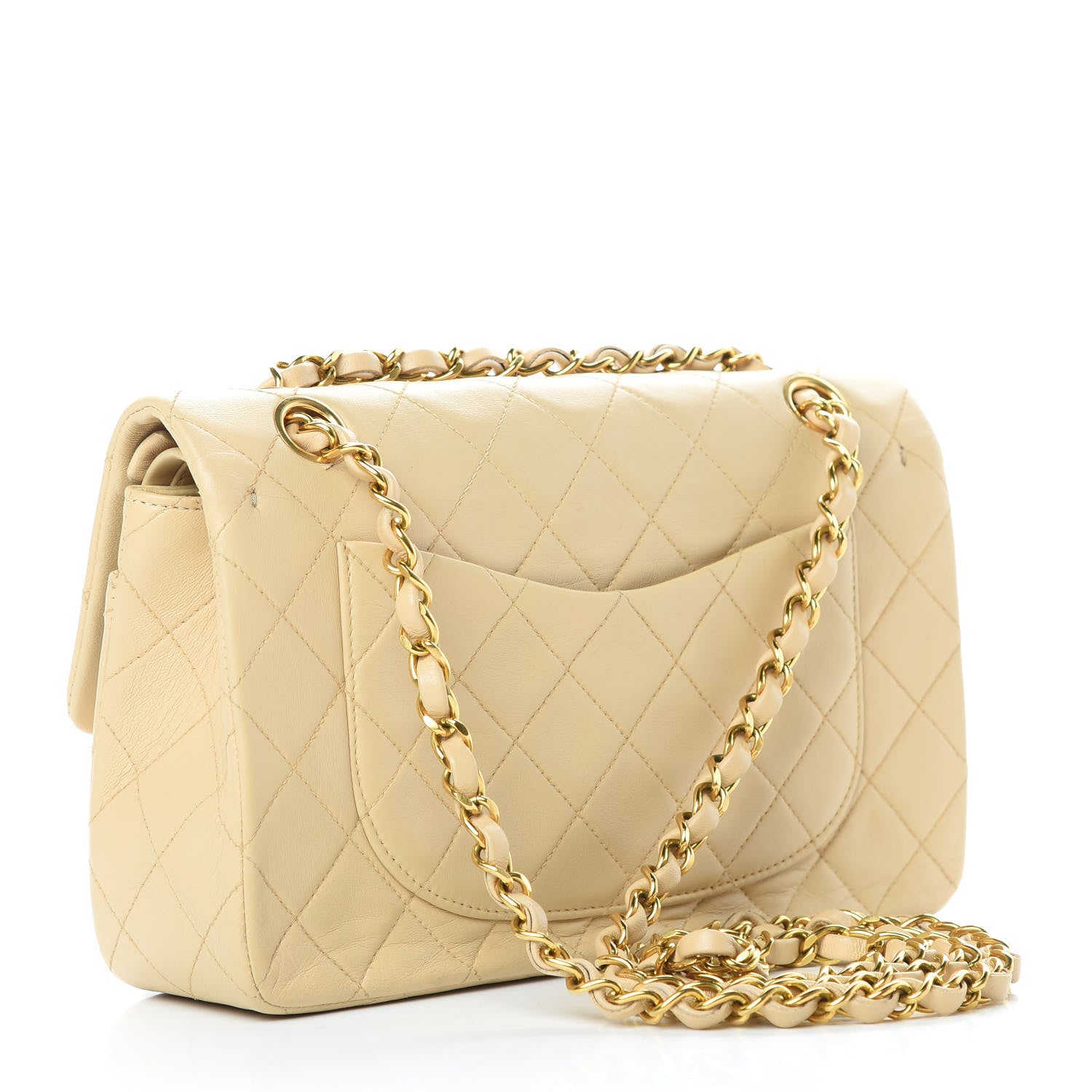 Chanel Lambskin Quilted Small Double Flap Beige 3 of 13