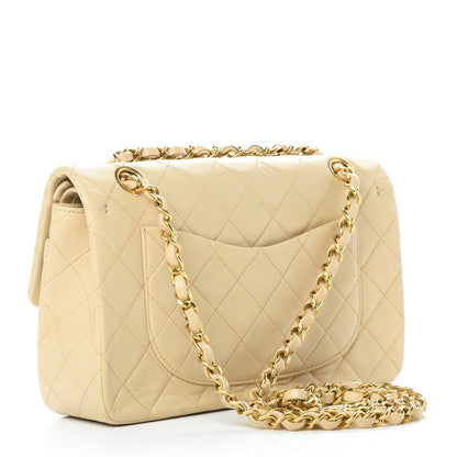 Chanel Lambskin Quilted Small Double Flap Beige 3 of 13