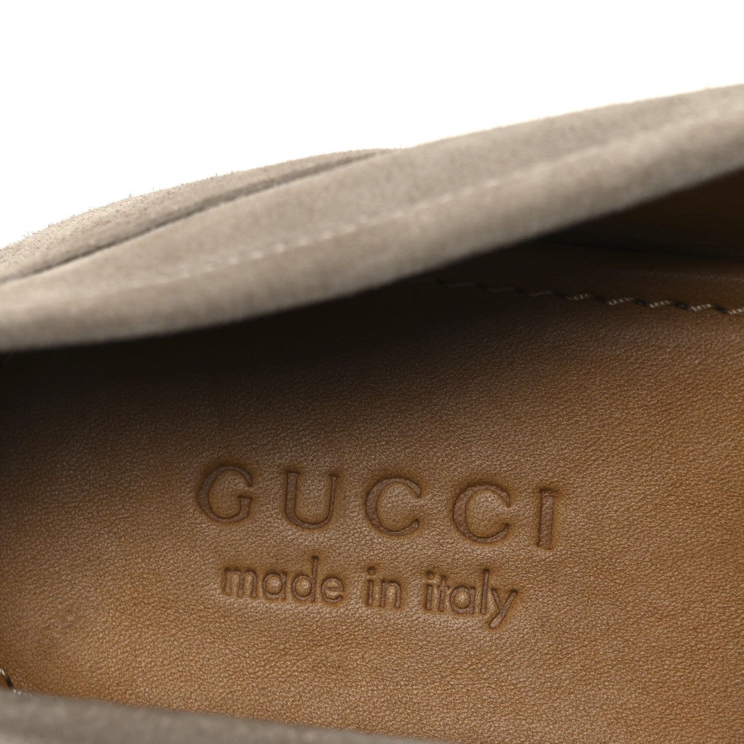 Gucci Suede Horsebit Mens Jordaan Loafers 10 Oatmeal 9 of 11