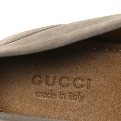 Gucci Suede Horsebit Mens Jordaan Loafers 10 Oatmeal 9 of 11