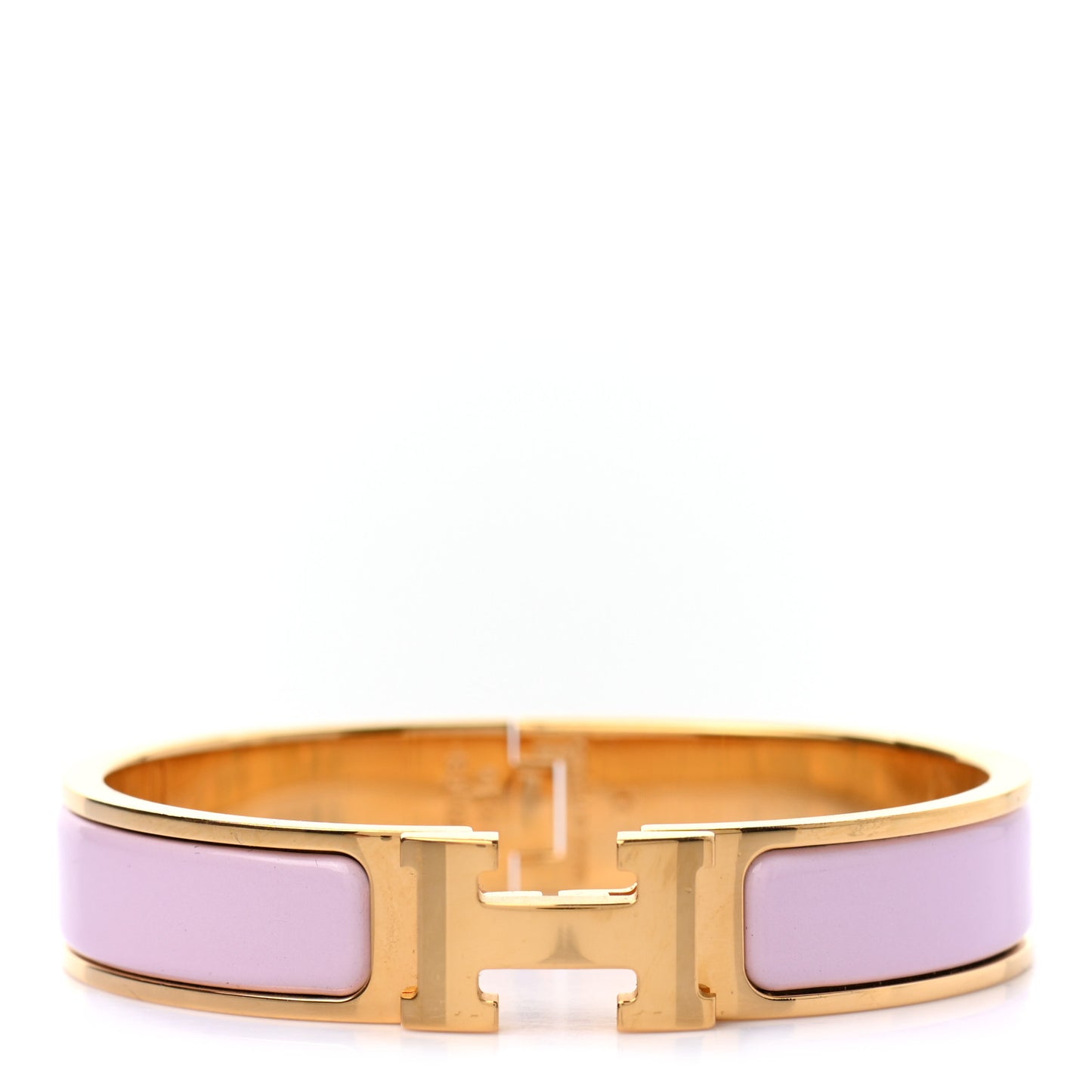 Enamel Narrow Clic Clac H Bracelet PM Rose Dragee