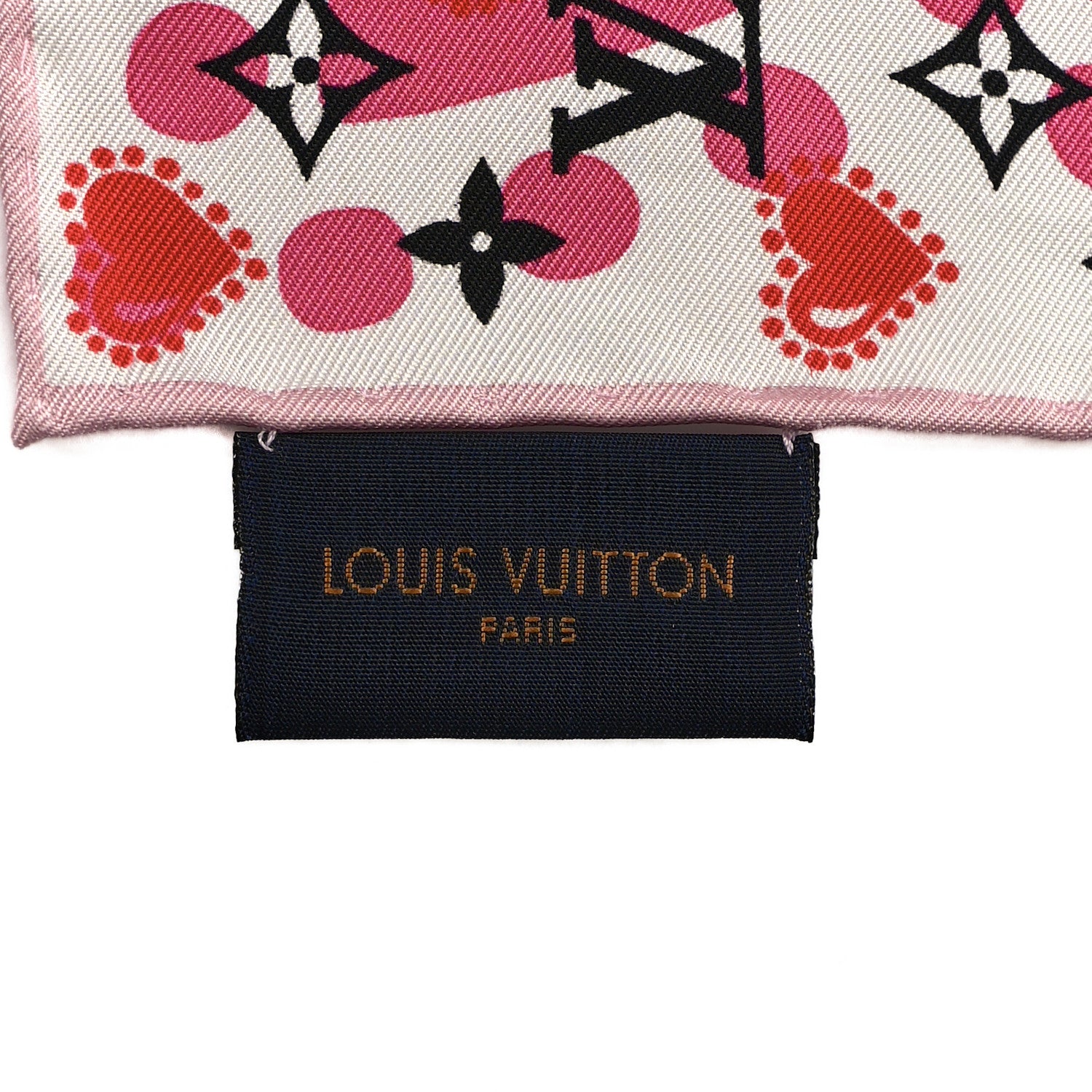 Louis Vuitton Silk I LV U Square 45 Scarf Pink White 3 of 4