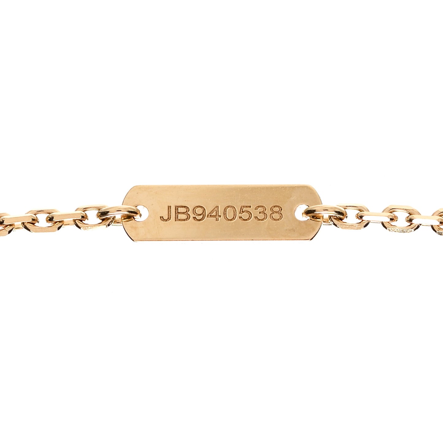 18K Yellow Gold Mother of Pearl Vintage Alhambra Pendant Necklace