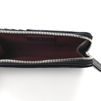 Chanel Caviar Quilted CC Zip Around Card Holder Black 5 of 8