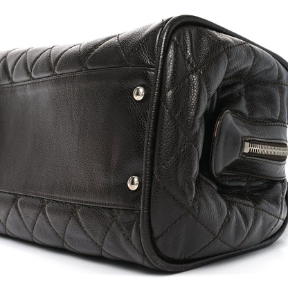 Chanel Caviar Quilted CC Timeless Bowler Dark Brown 10 of 10