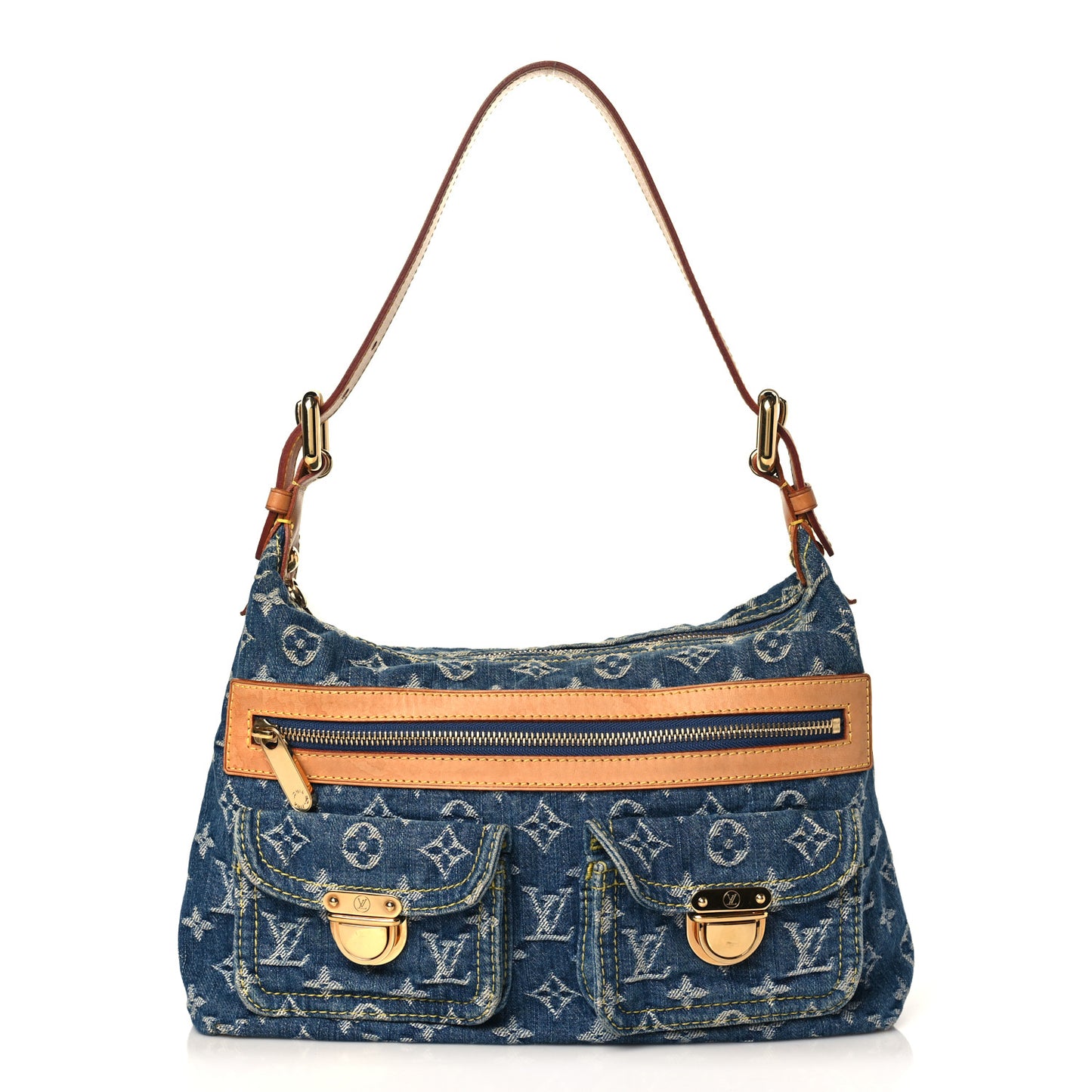 Monogram Denim Baggy PM Blue