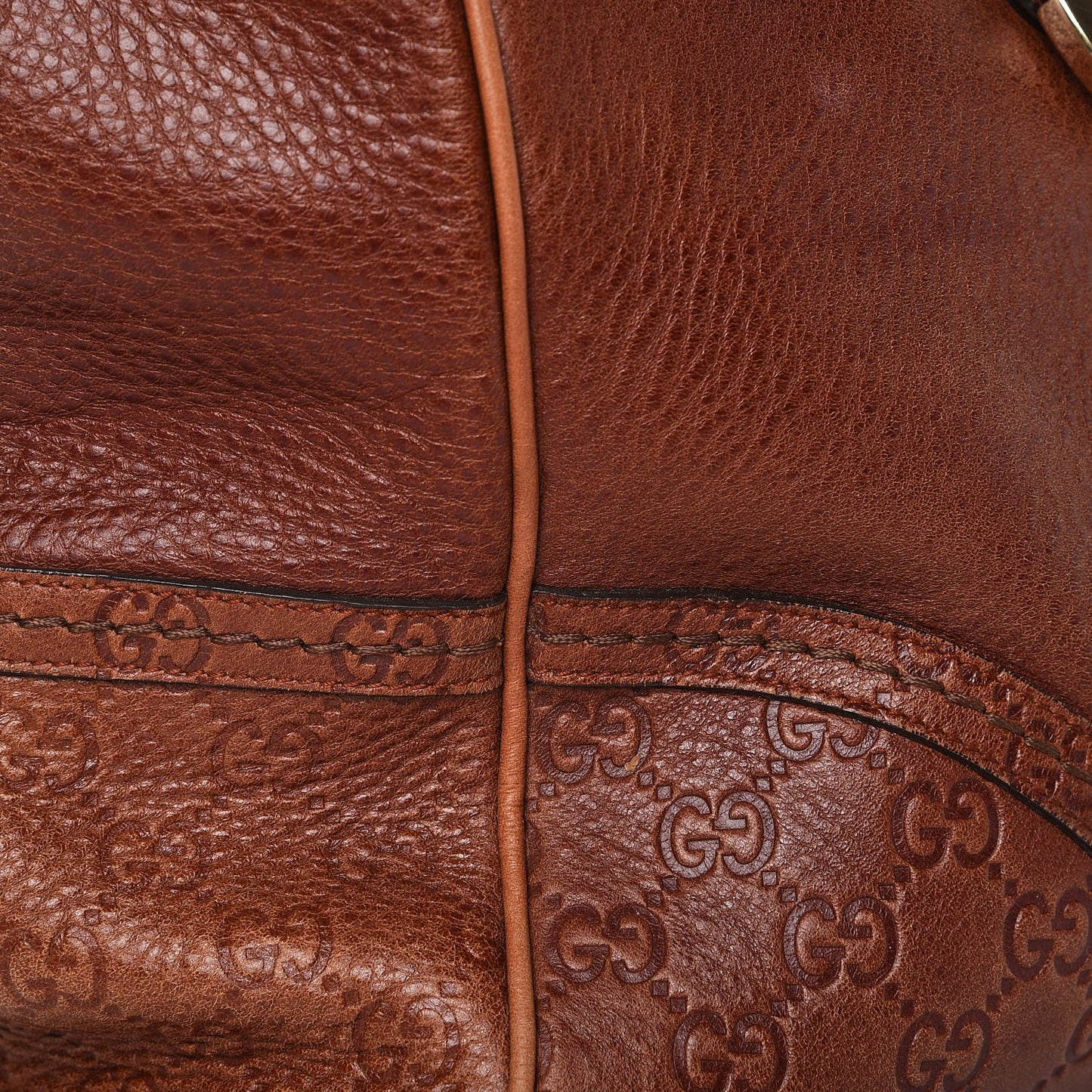 Guccissima Trim Large Signoria Tote Brown