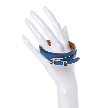Hermes Swift Hapi 3 MM Triple Tour Wrap Bracelet S Mykonos 2 of 8