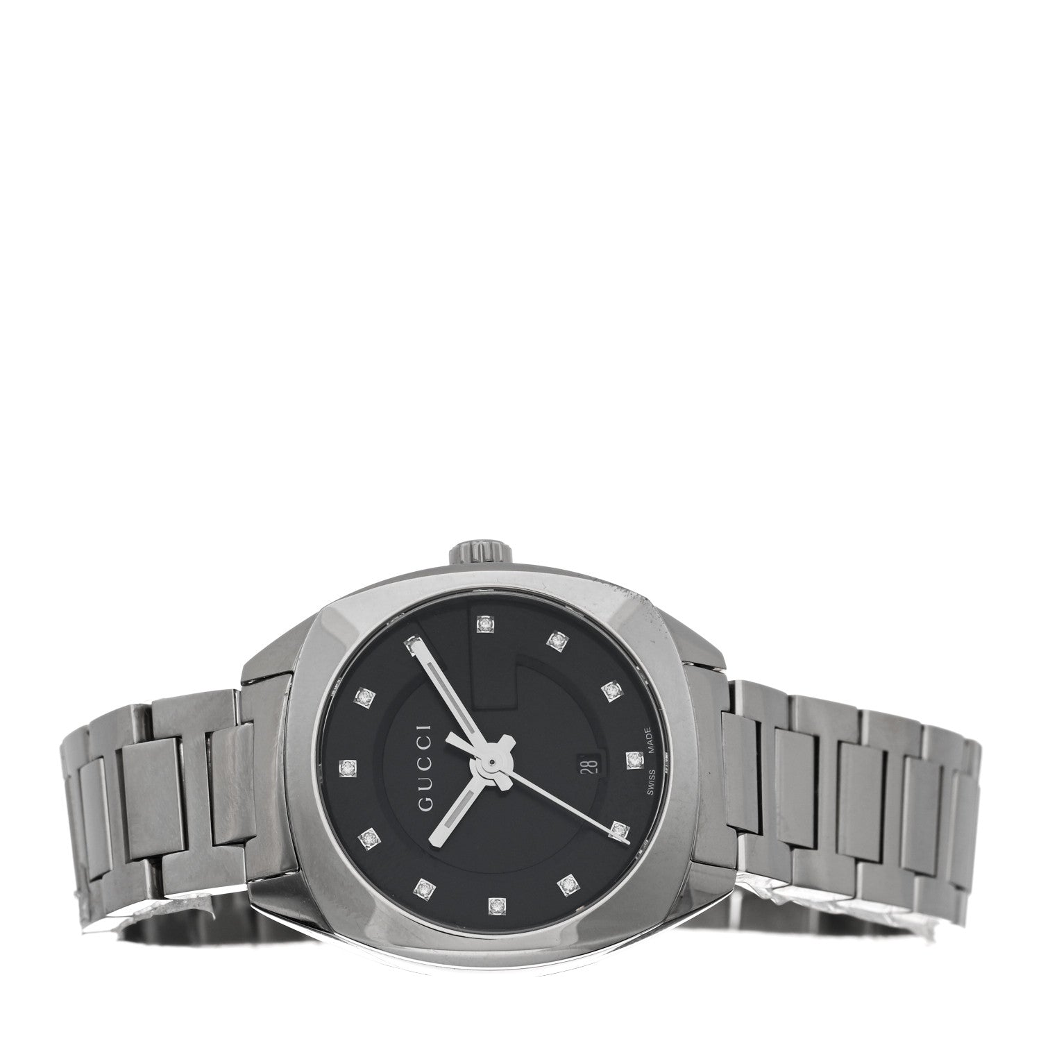 Gucci Stainless Steel Diamond 29mm GG2570 Quartz Watch Black 2 of 4