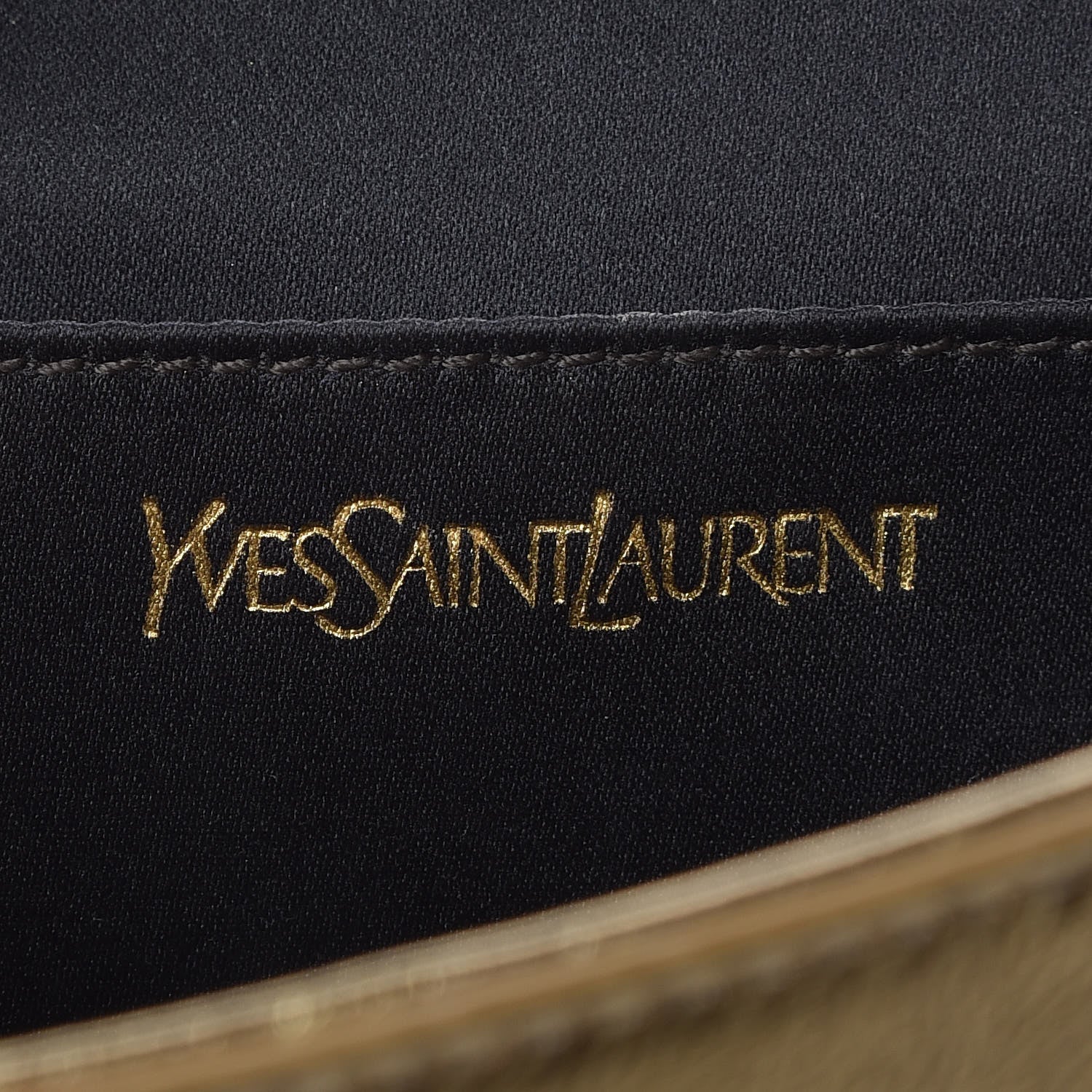 Saint Laurent Metallic Calfskin Monogram Large Belle De Jour Clutch Gold 8 of 11