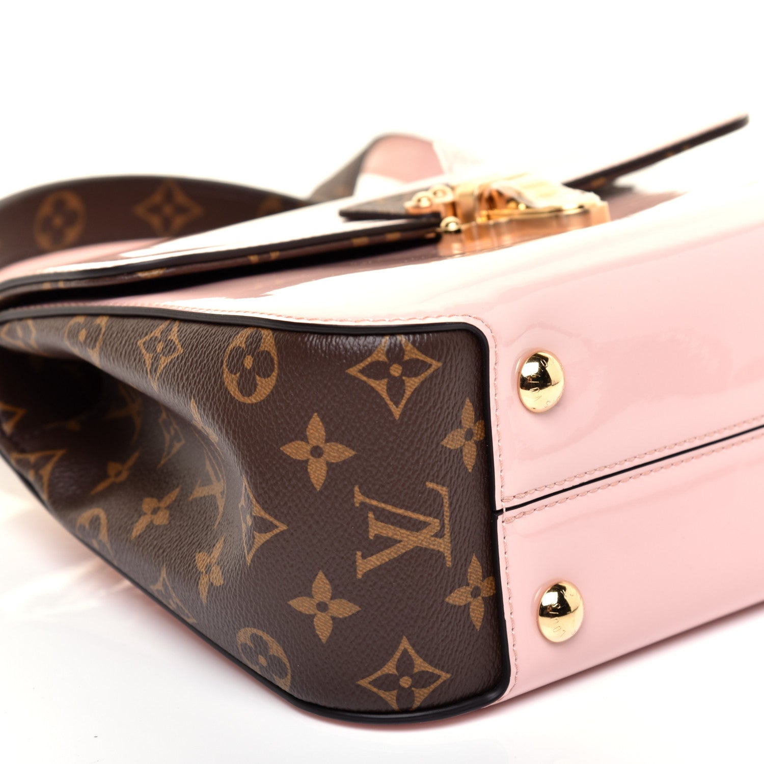 Louis Vuitton Patent Calfskin Monogram Cherrywood PM Rose Ballerine 6 of 12