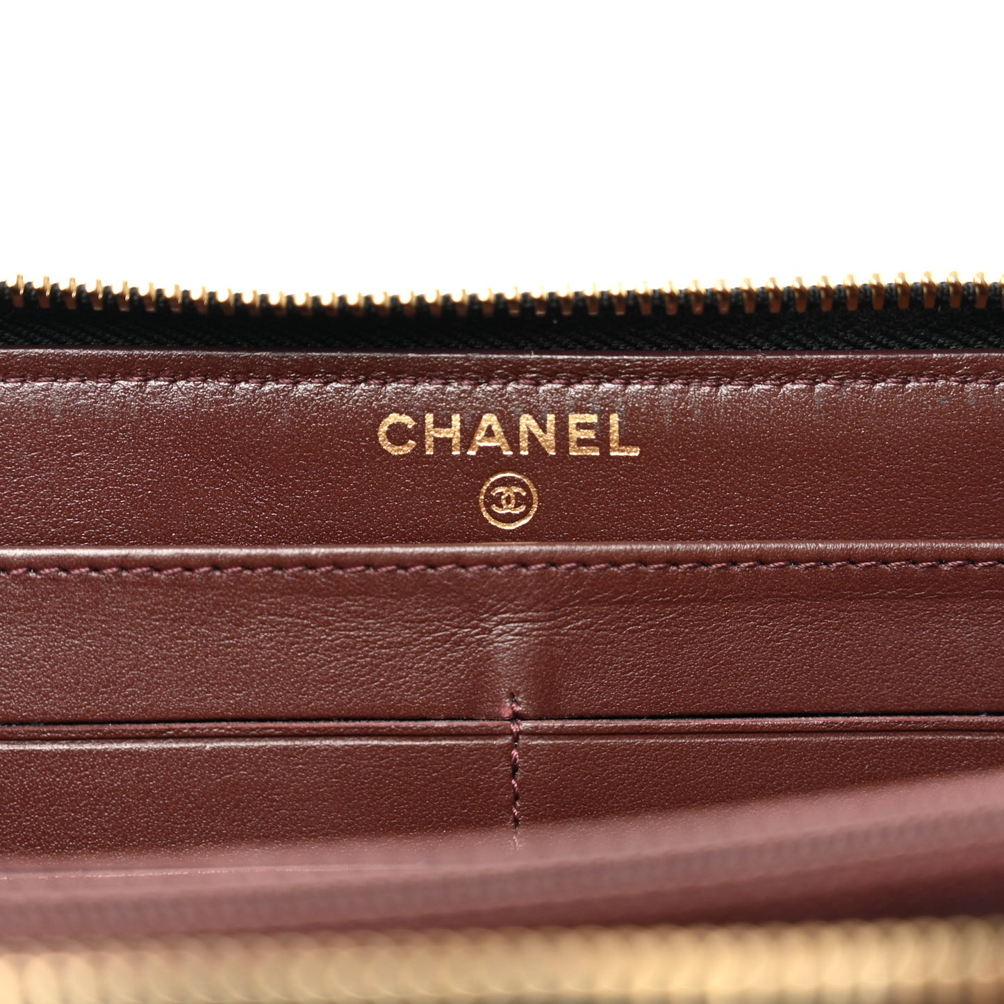 Caviar Quilted Large Gusset Zip Around Wallet Black