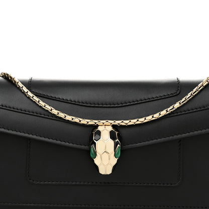 Bulgari Calfskin Serpenti Forever Shoulder Bag Black 8 of 12