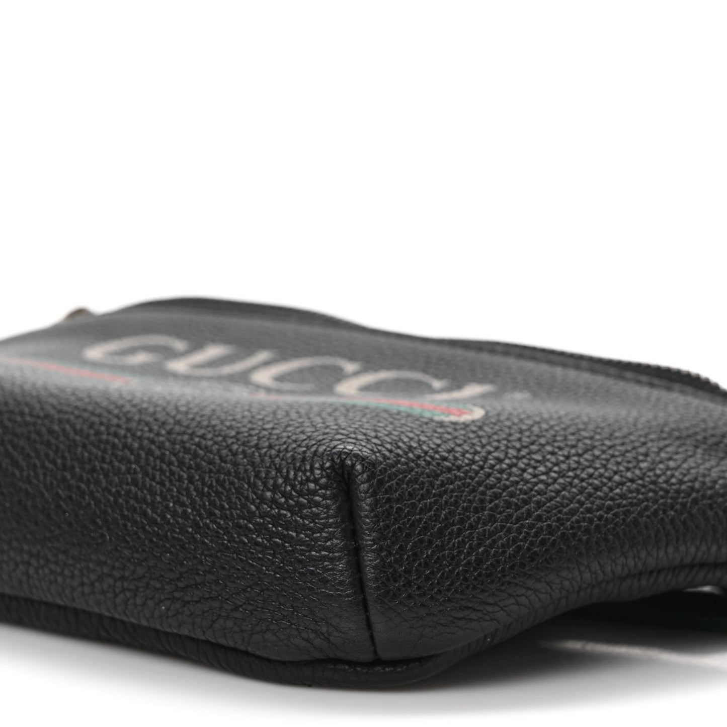 Grained Calfskin Small Logo Belt Bag Black