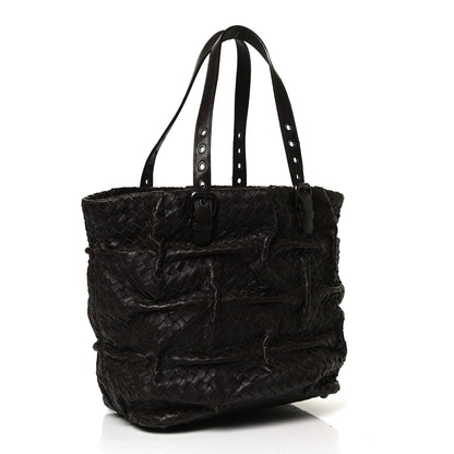 Bottega Veneta Nappa Intrecciato Pleated Tote Ebano 3 of 14