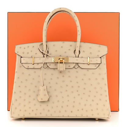 Hermes Ostrich Birkin 30 Parchemin 11 of 11