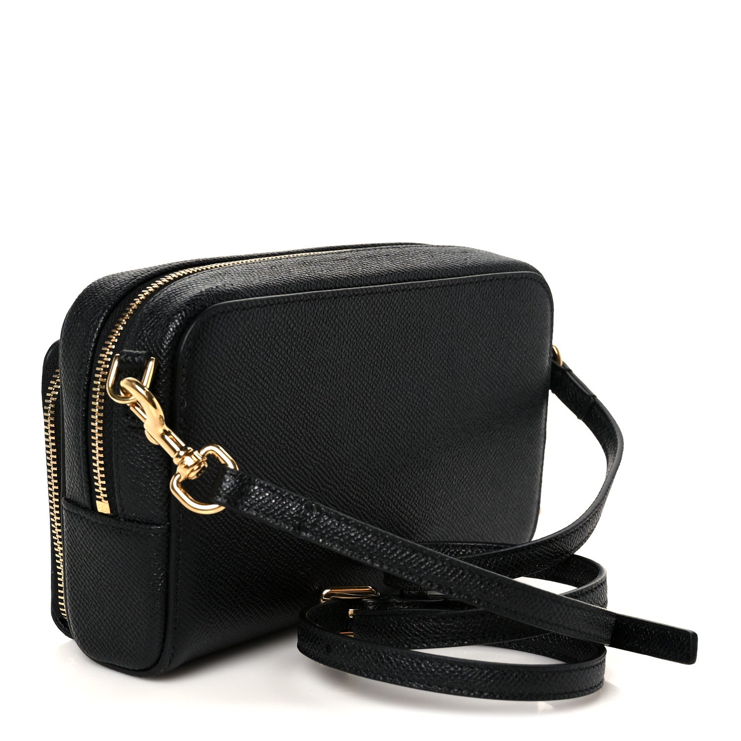 Christian Dior Grained Calfskin Caro Double Pouch Black 3 of 10