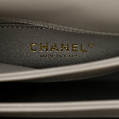 Chanel Lambskin Quilted Small Trendy CC Top Handle Flap Grey 6 of 10