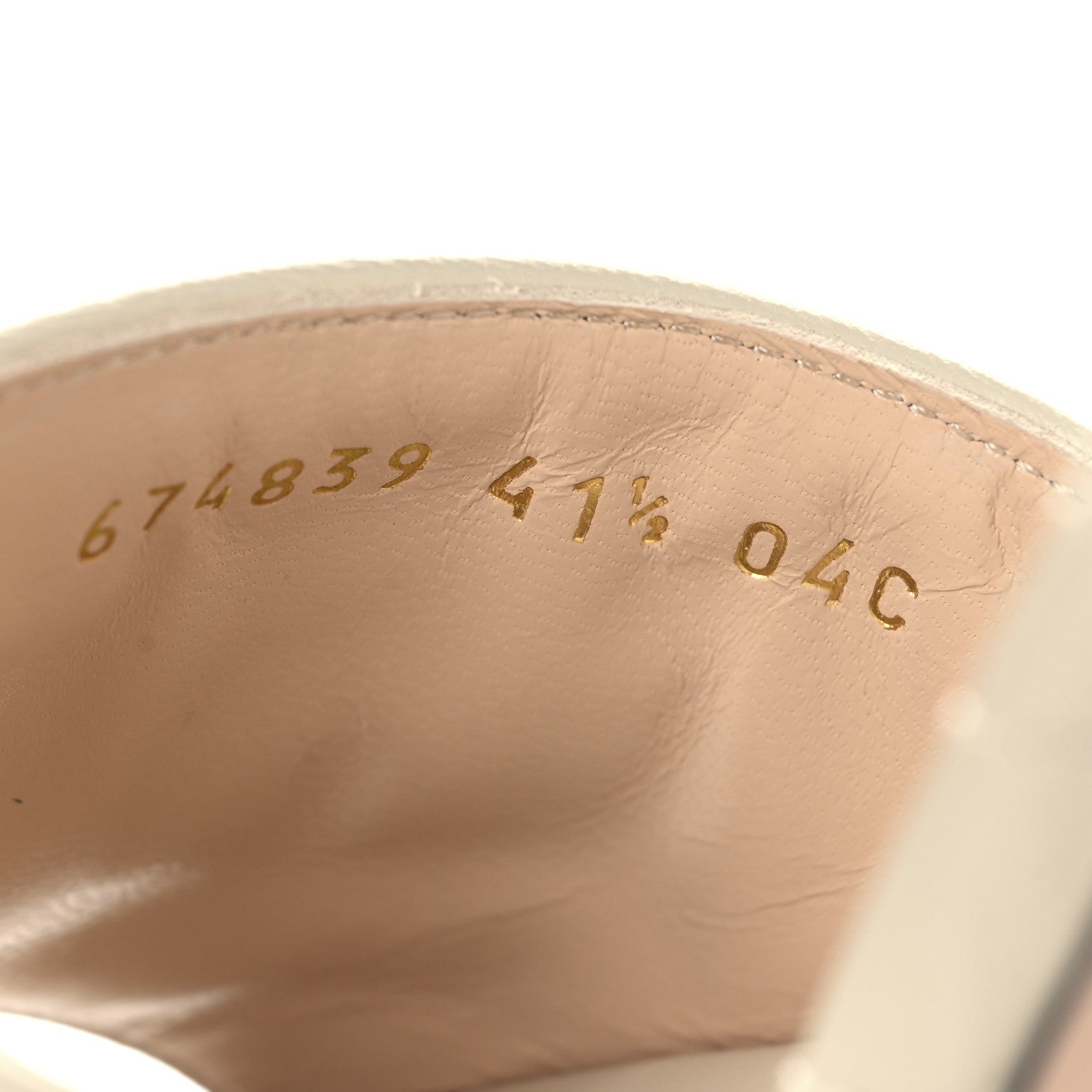 Gucci Nappa Matelasse GG Marmont 75mm Slide Sandals 41.5 Mystic White 7 of 10