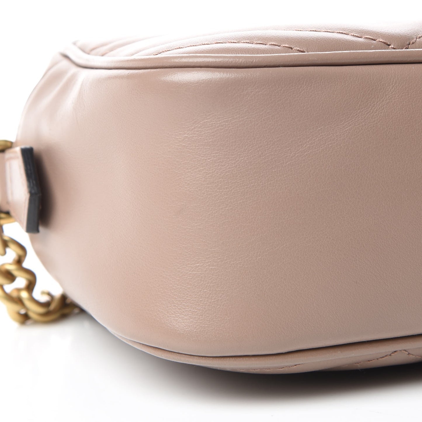 Calfskin Matelasse Small GG Marmont Chain Shoulder Bag Taupe