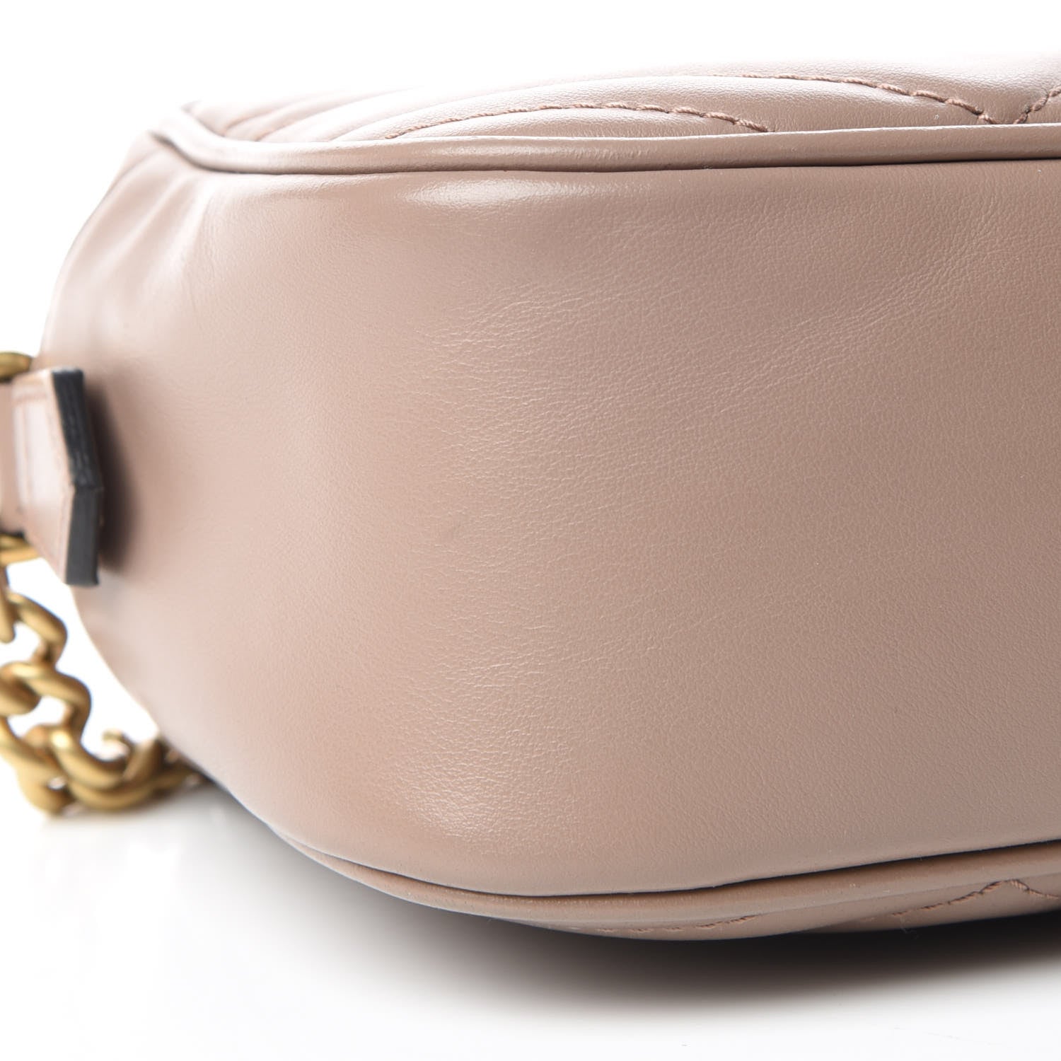 Gucci Calfskin Matelasse Small GG Marmont Chain Shoulder Bag Taupe 8 of 11