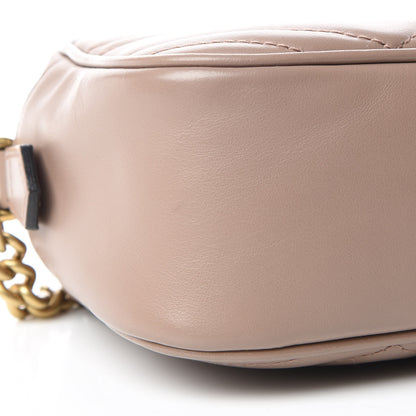 Gucci Calfskin Matelasse Small GG Marmont Chain Shoulder Bag Taupe 8 of 11