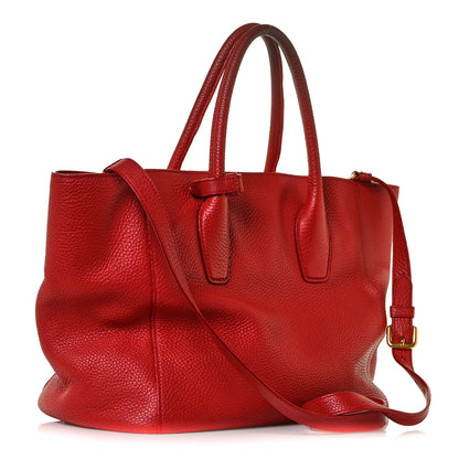 Prada Vitello Daino Tote Rosso 2 of 11