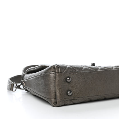 Chanel Metallic Goatskin Quilted Chain Handle Flap Silver 8 of 11