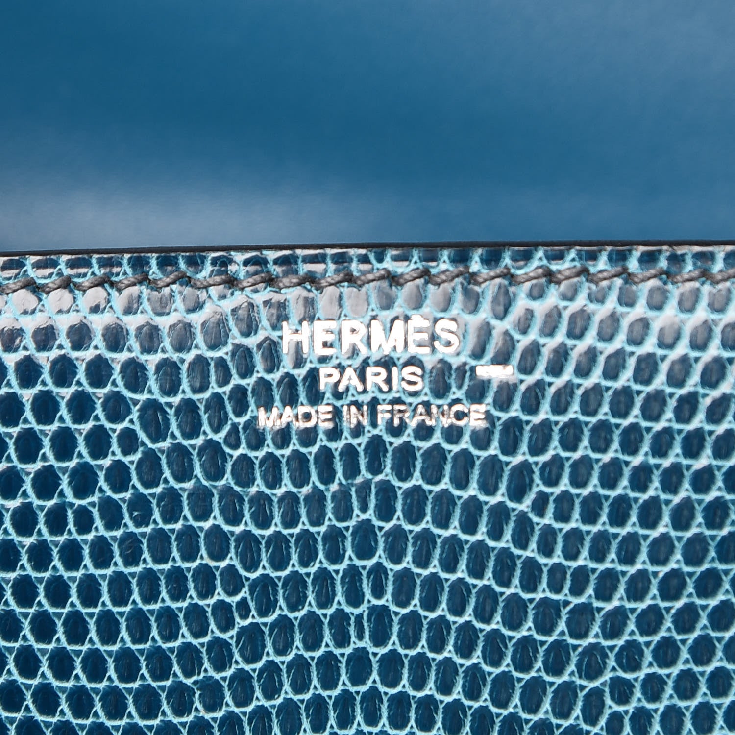 Hermes Lizard Egee Clutch Petrole 6 of 11