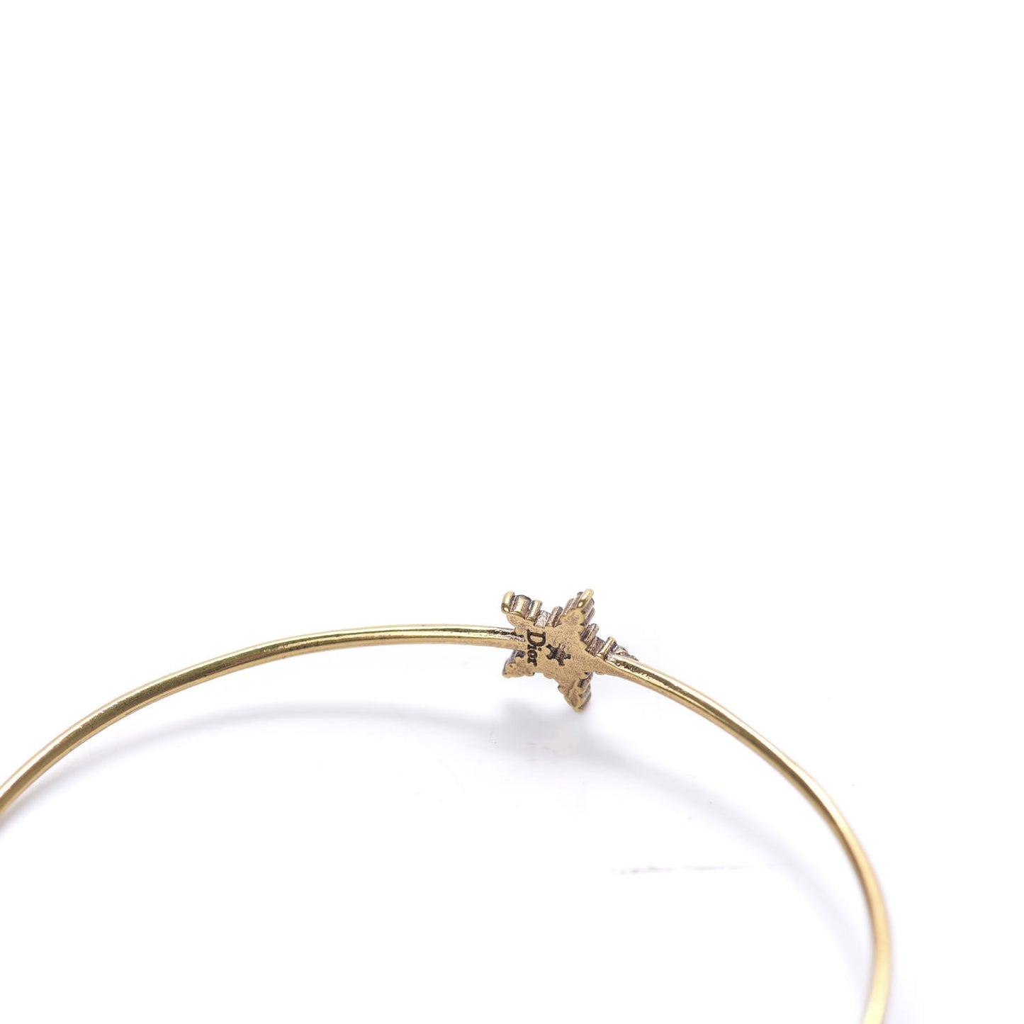 Metal Crystal J'Adior Hoop Earrings Aged Gold