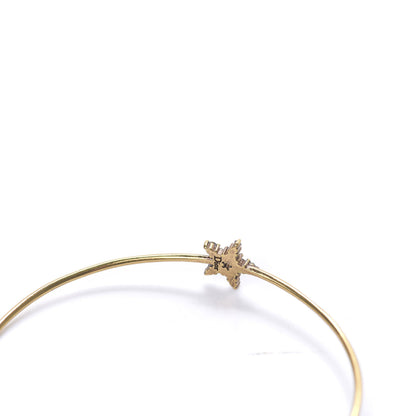Christian Dior Metal Crystal J'Adior Hoop Earrings Aged Gold 4 of 5