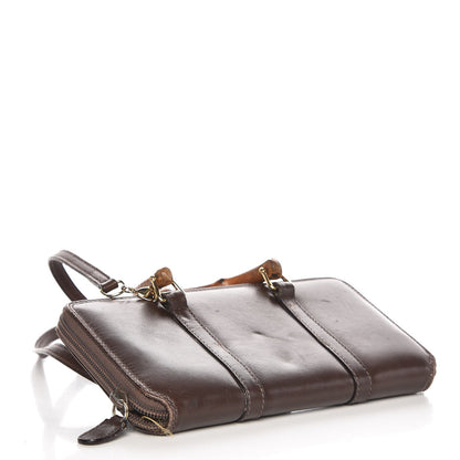Gucci Calfskin Bamboo Handle Crossbody Wallet Brown 4 of 13