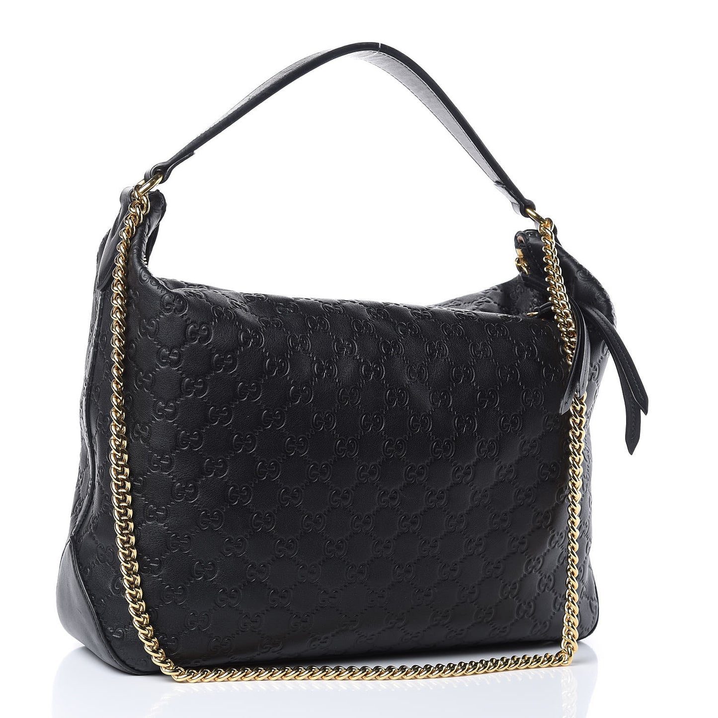Guccissima Signature Large Linea A Hobo Black