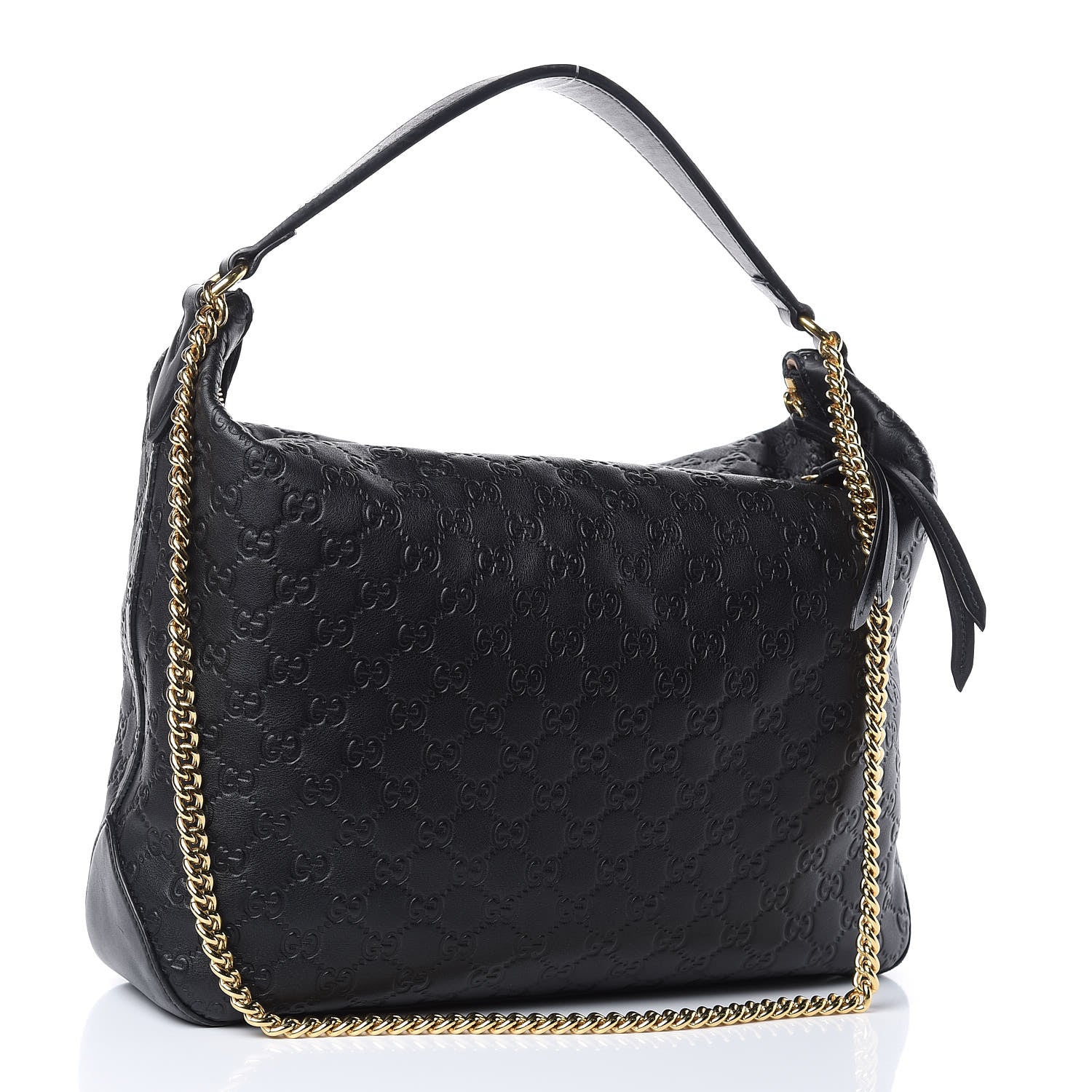 Gucci Guccissima Signature Large Linea A Hobo Black 4 of 17
