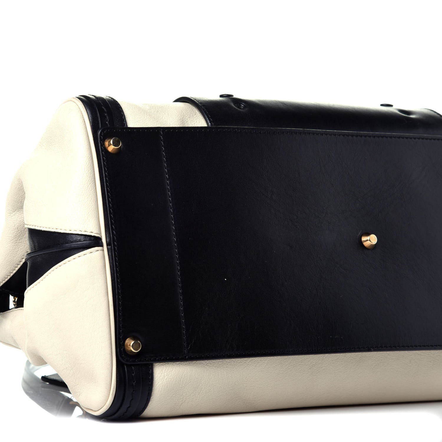 Chloe Sheepskin Calfskin Large Alice Satchel Husky White 9 of 10